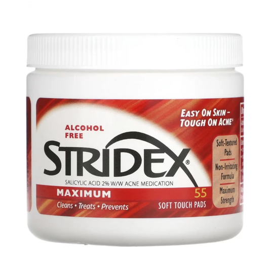 Stridex Maximum 2% Salicylic Acid pads (55 Soft Touch Pads)