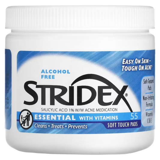 Stridex Essential With Vitamins pads (55 Soft Touch Pads)