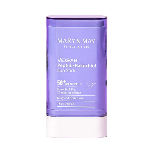 Mary & May, Vegan Peptide Bakuchiol Sun Stick, SPF 50+ PA++++,(18 g)