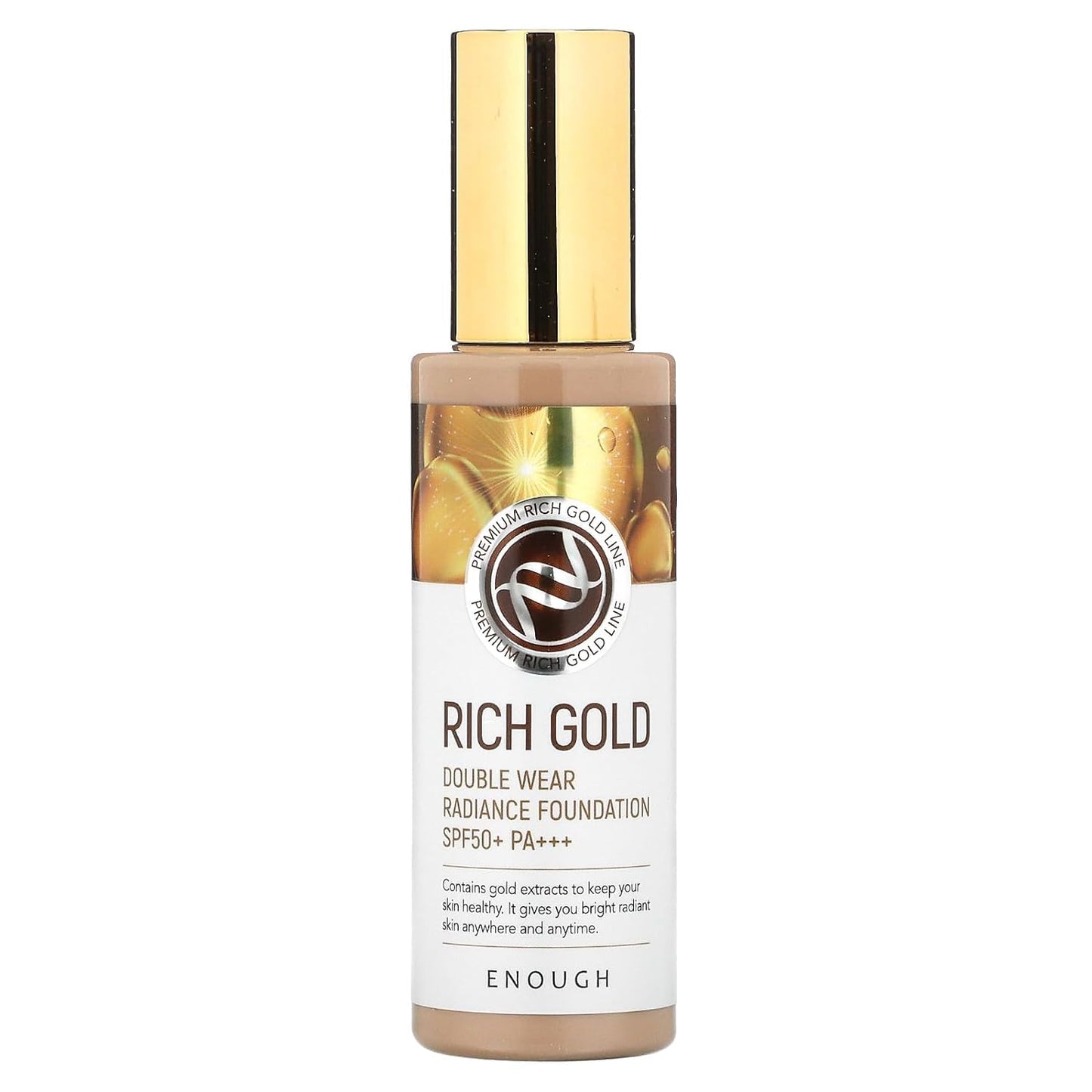 Enough, Rich Gold, Double Wear Radiance Foundation, SPF 50+ PA+++, #23