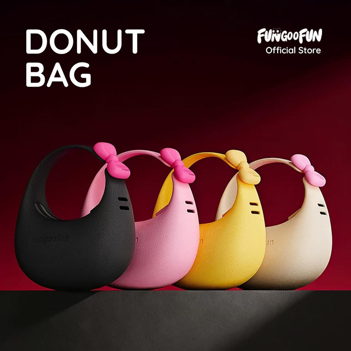FUNGOOFUN Donut Bow Bag - White