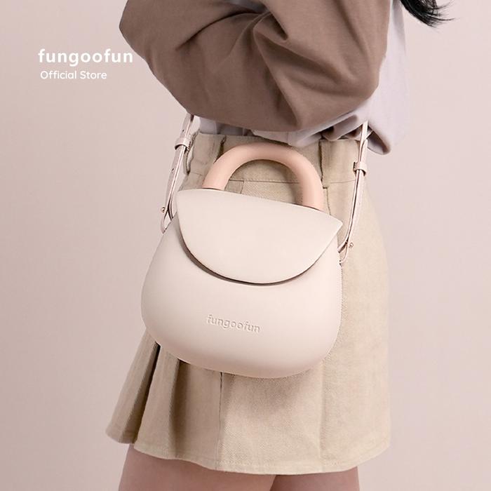 FUNGOOFUN Gourd Crossbody Bag - Rice white