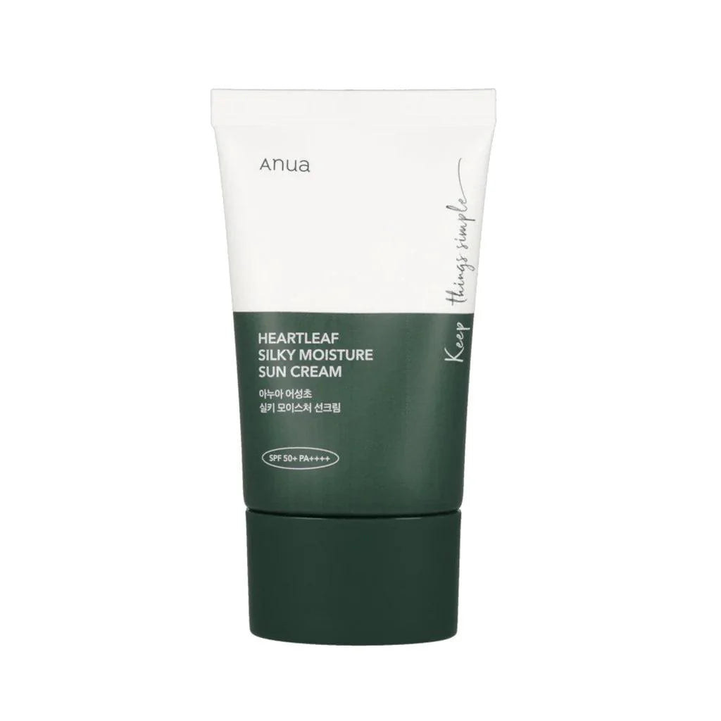 anua heartleaf silky moisture sun cream