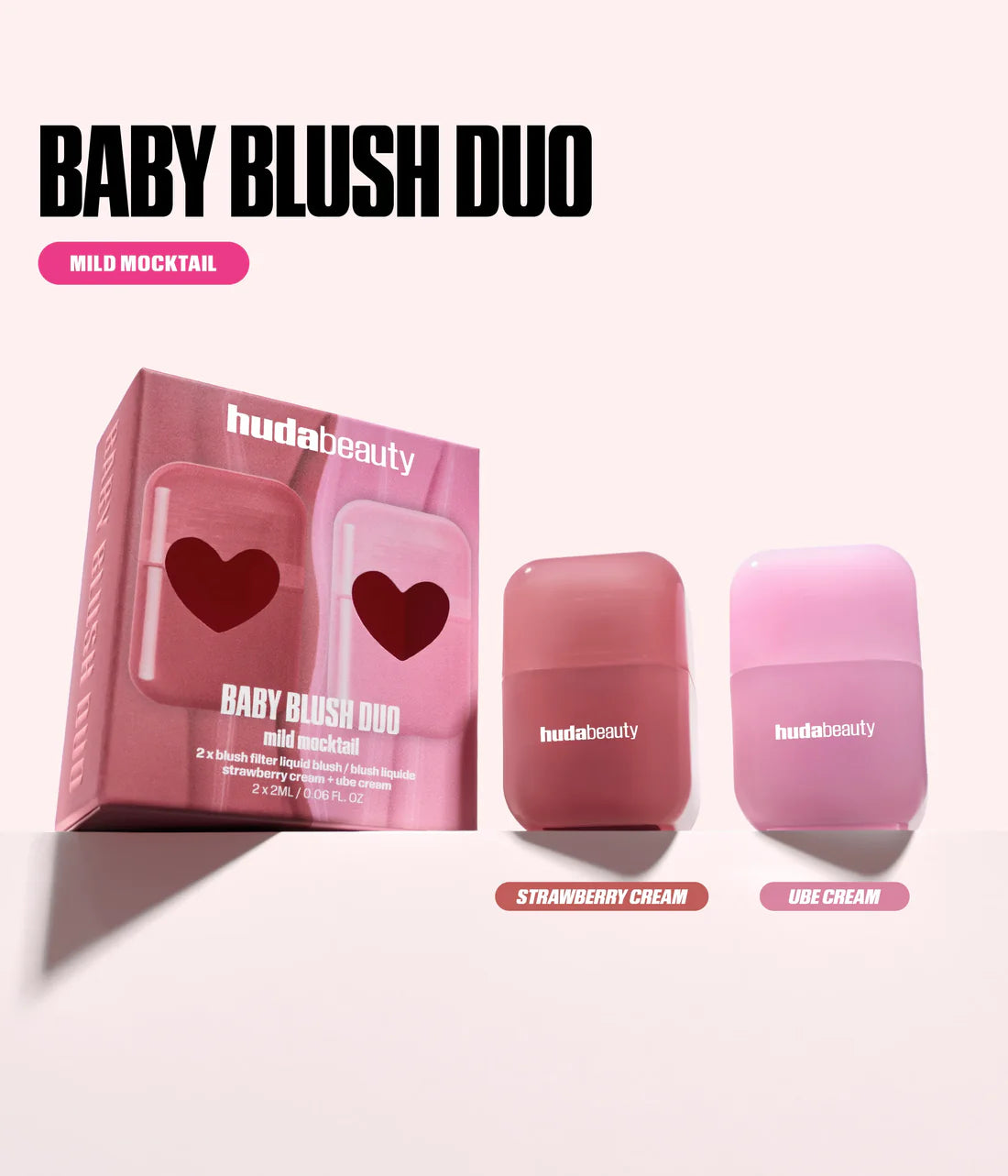 HudaBeauty Baby Blush Mild Mocktail Duo Kit (2 x 2ml)