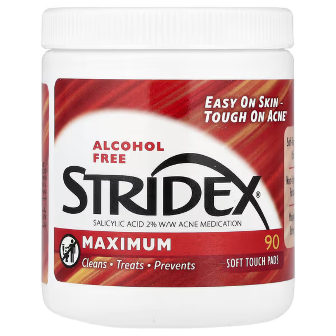 Stridex Maximum 2% Salicylic Acid pads (90 Soft Touch Pads)