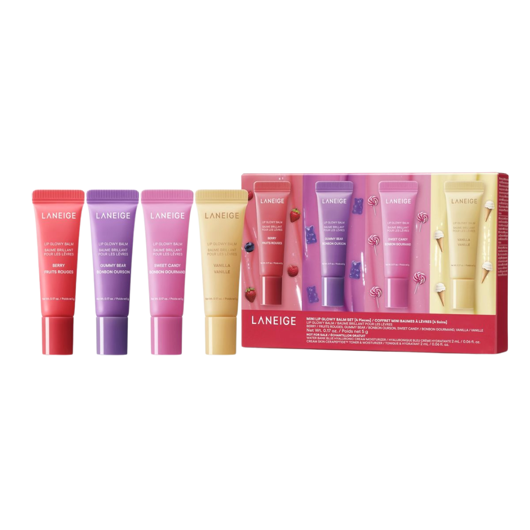 LANEIGE Mini Lip Glowy Balm Set (4pcs)