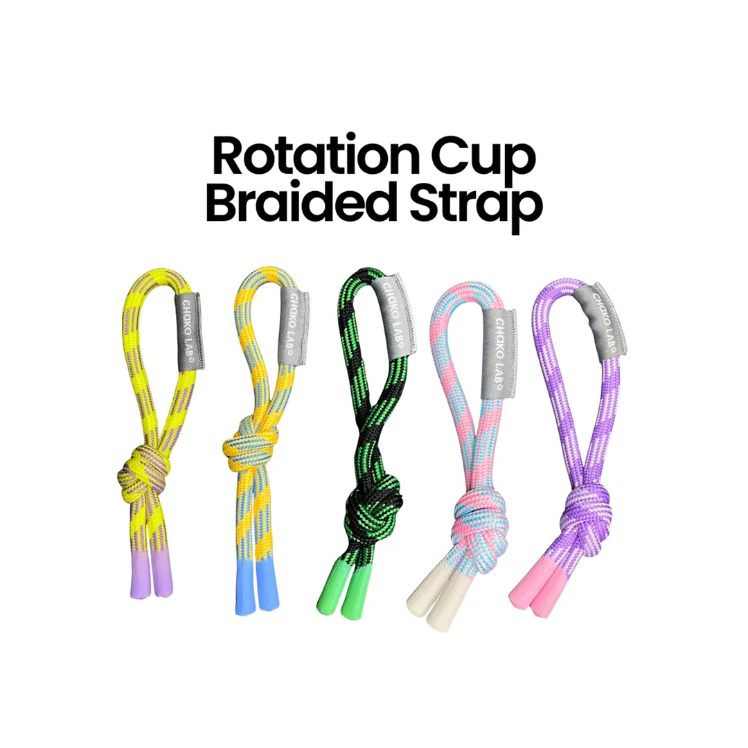Chako Lab Twist Tumbler Braided Handle Strap -  Yellow Purple