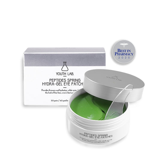 youth lab peptides spring hydra-gel eye patches jar 30 pairs