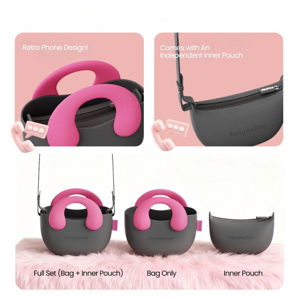 FUNGOOFUN Phone Bag with Inner Lining - Black