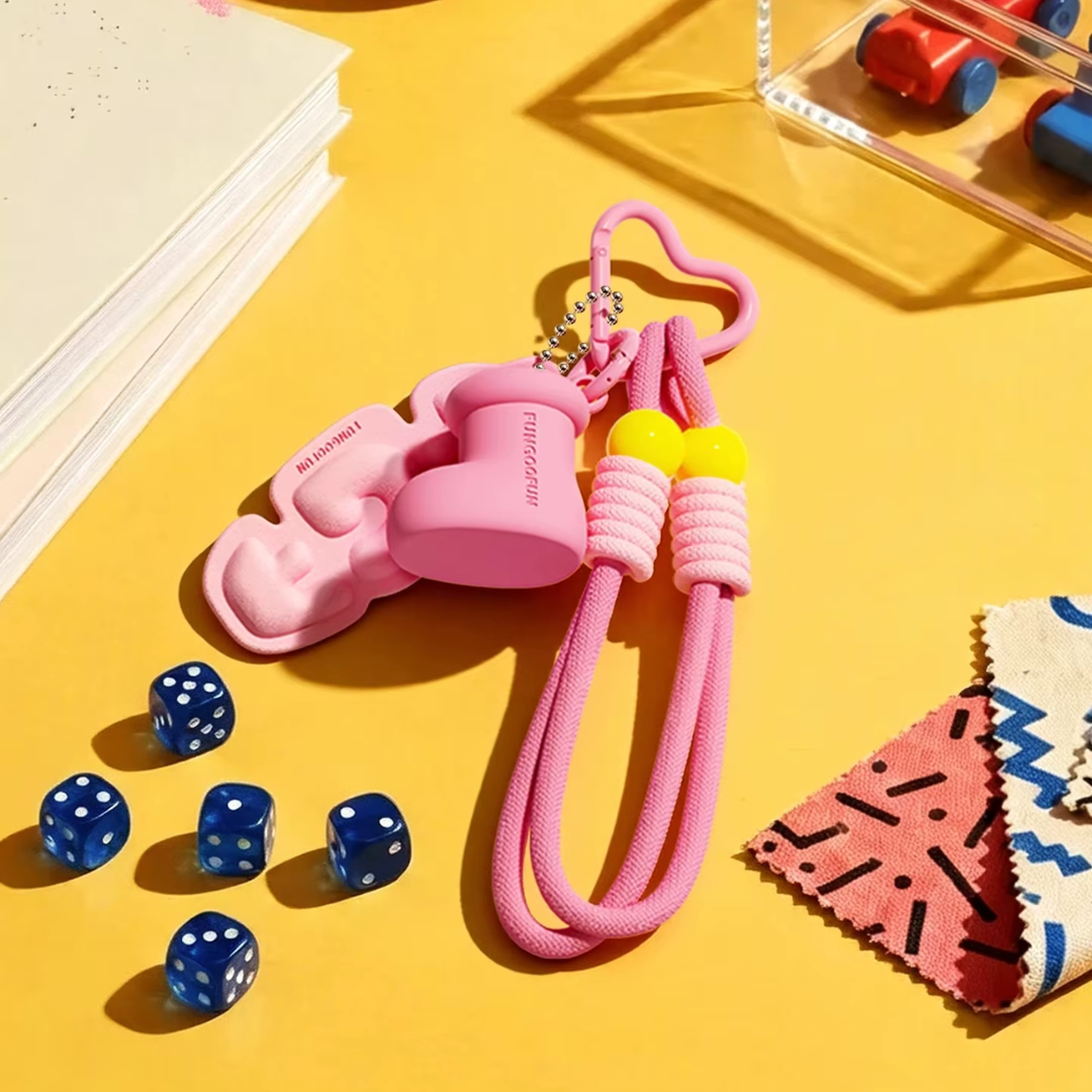 FUNGOOFUN Little Boot Bag Charm - Pink