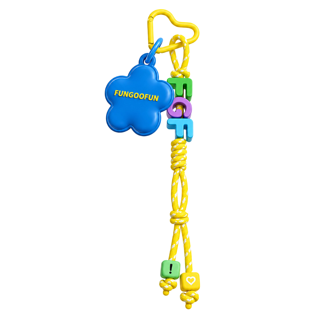 FUNGOOFUN Flower Bag Charm - Sea Blue