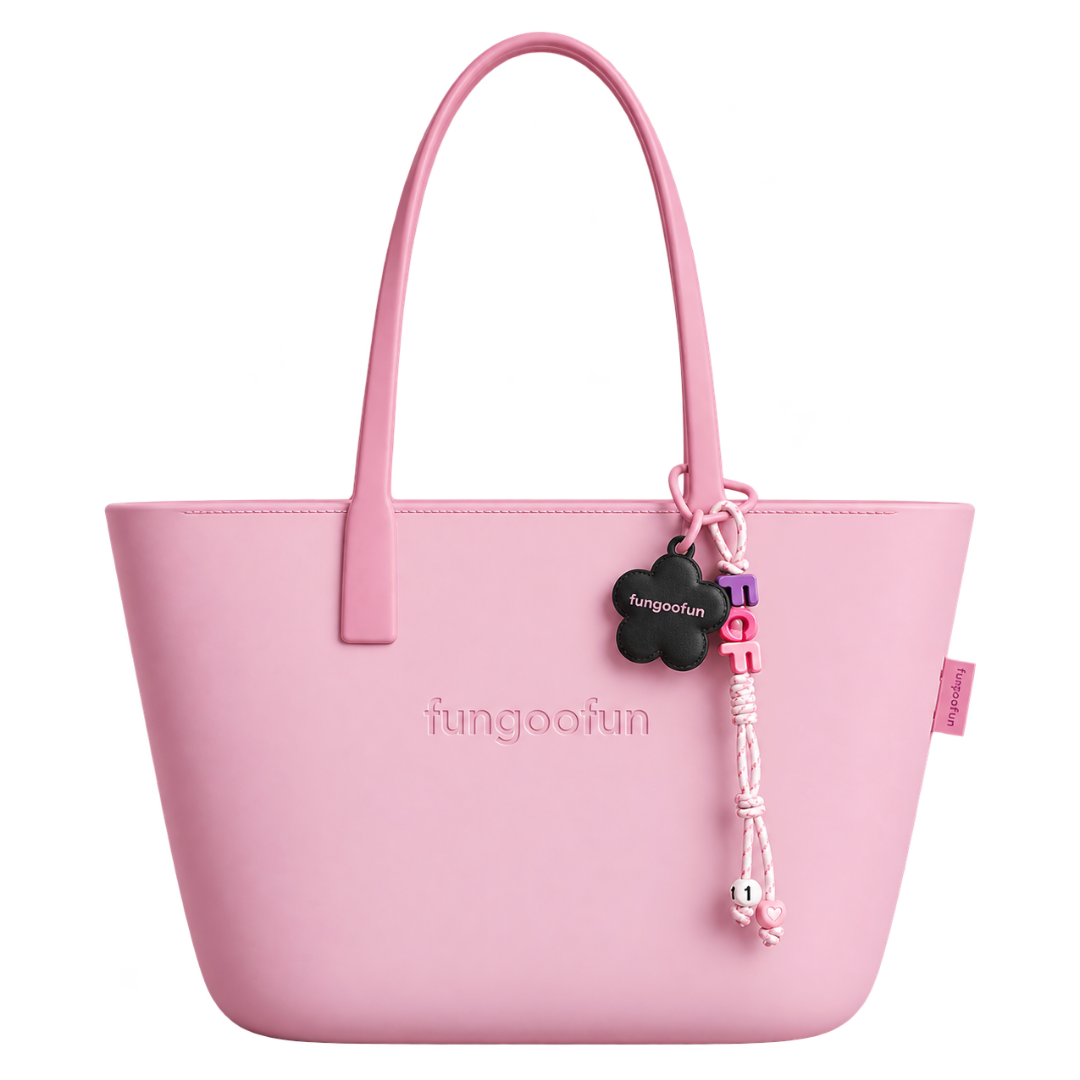 FUNGOOFUN Flower Bag Charm - Black Rose