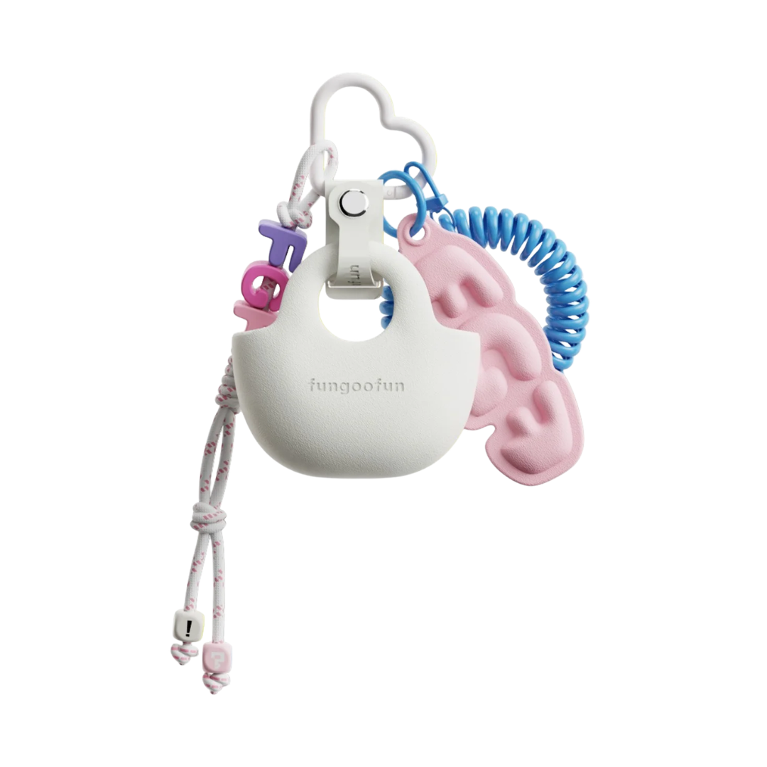 FUNGOOFUN Mini Gogo Bag Pendant - White